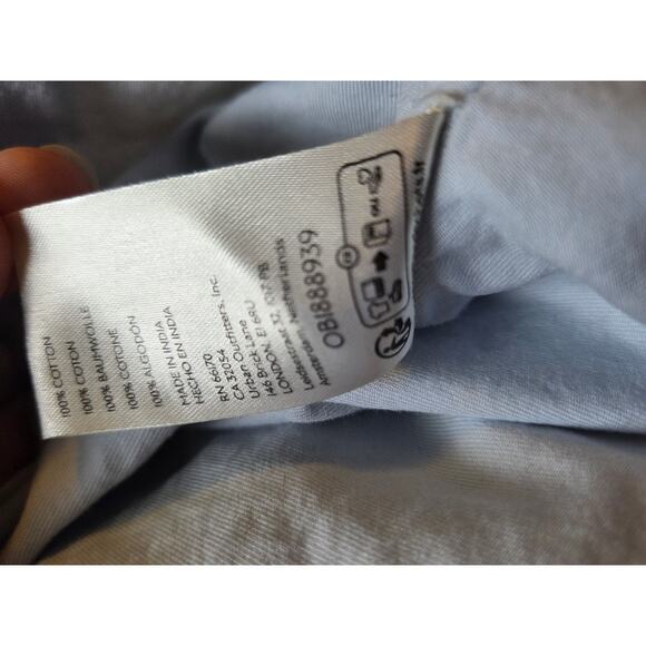 Free People We The Free Oxford Blue Oversided Fit Freddie Shirt sz Large - Picture 10 of 10